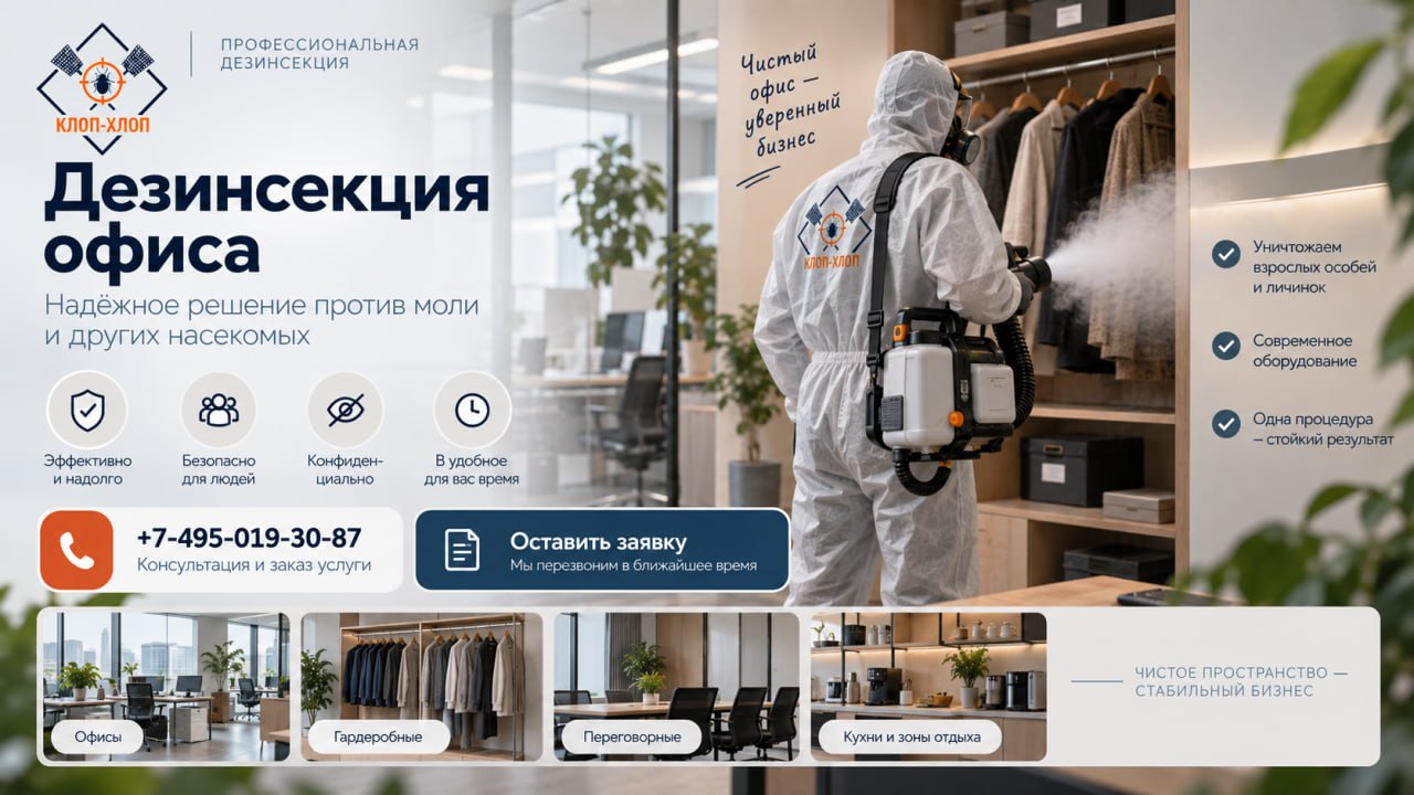 Дезинсекция офиса